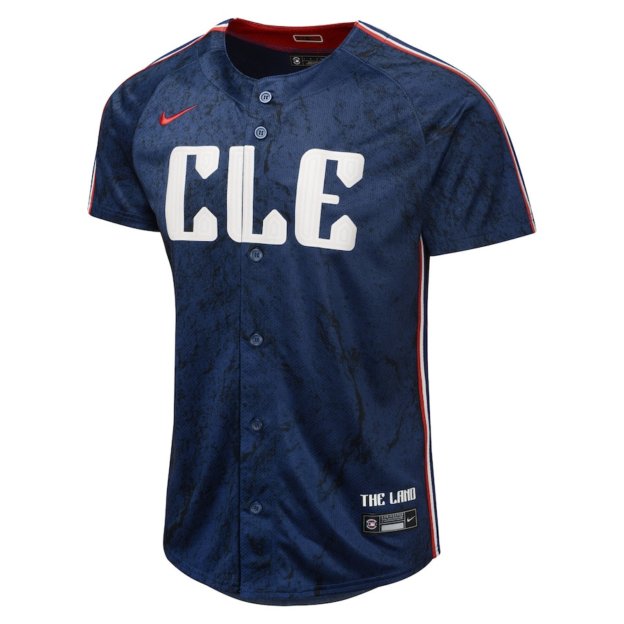 Steven Kwan 38 Cleveland Guardians 2024 City Connect Limited Navy MLB Jersey Youth