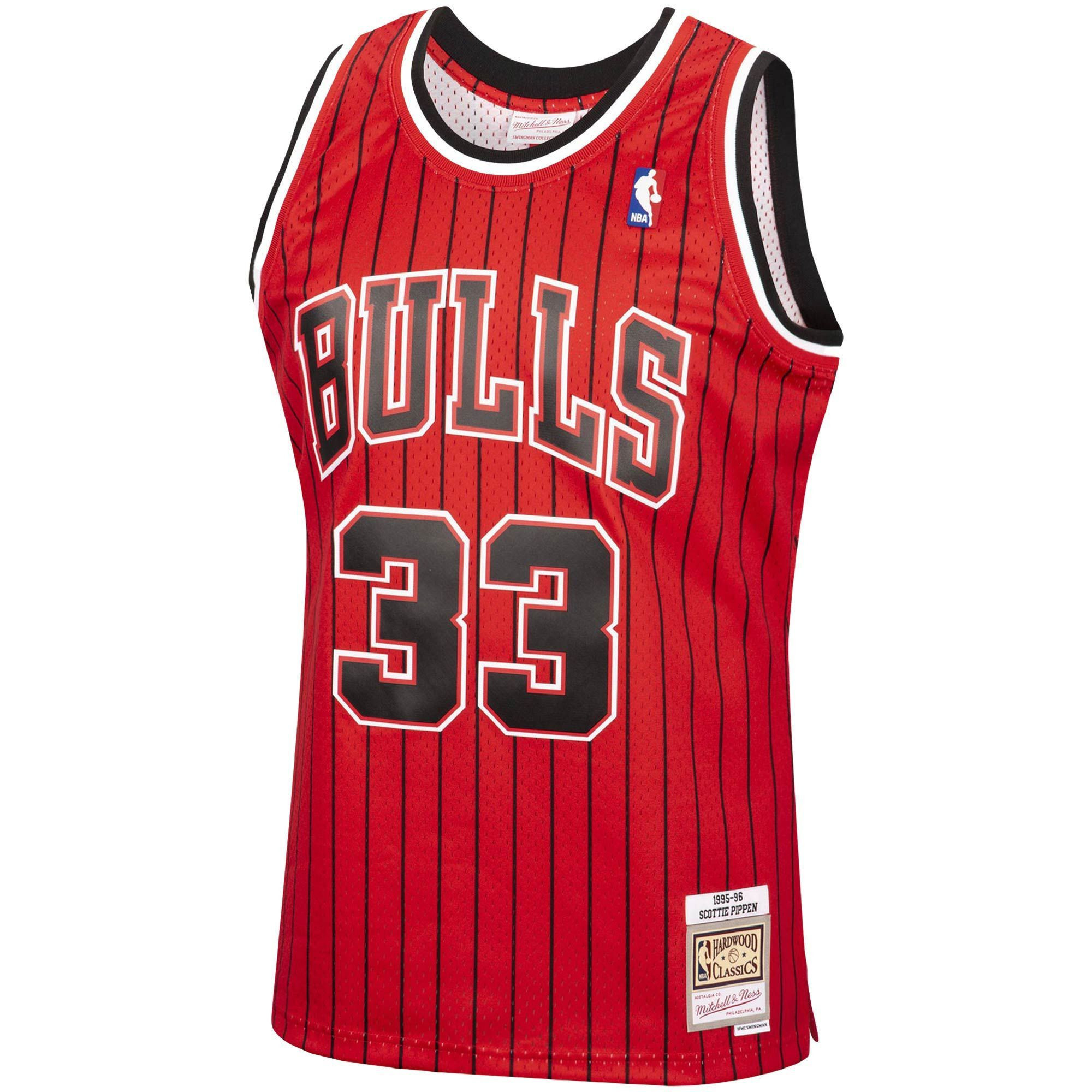 Scottie Pippen Chicago Bulls Mitchell Ness 1995-96 Hardwood Classics Reload Swingman Red NBA Jersey Men's