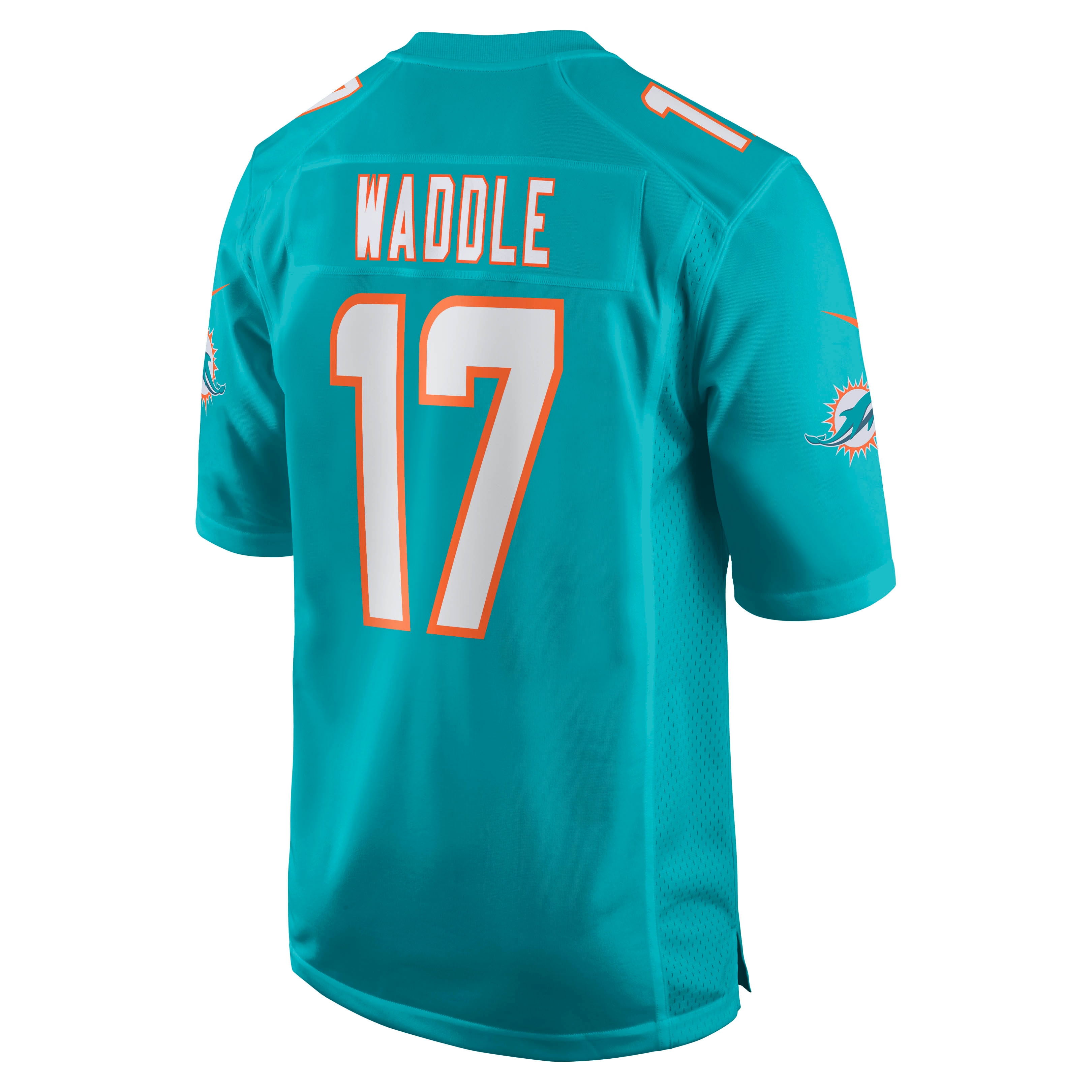 Miami Dolphins Jaylen Waddle Aqua Game Player NFL Jersey Men's