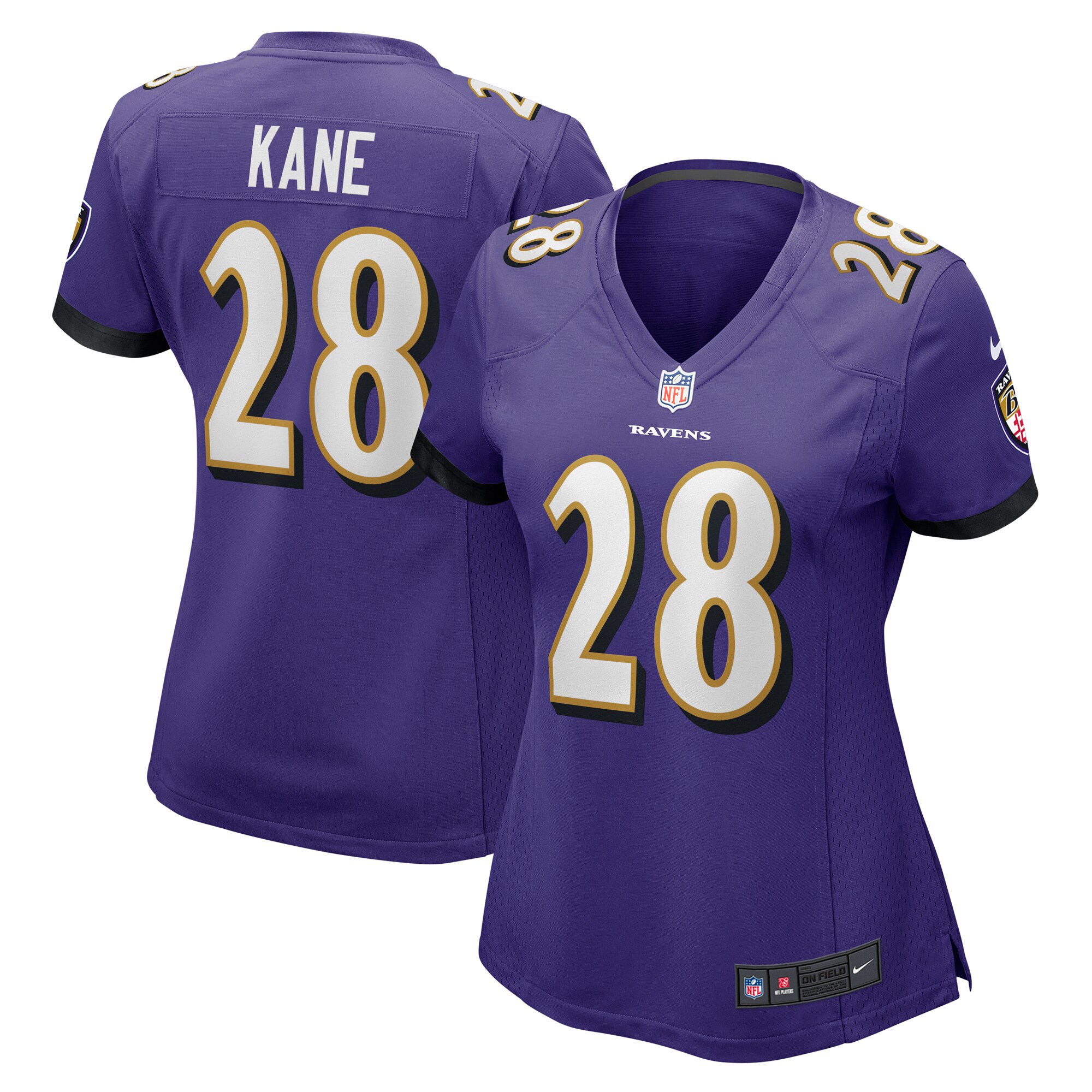 Baltimore Ravens Sanoussi Kane Purple Game NFL Jersey Women's