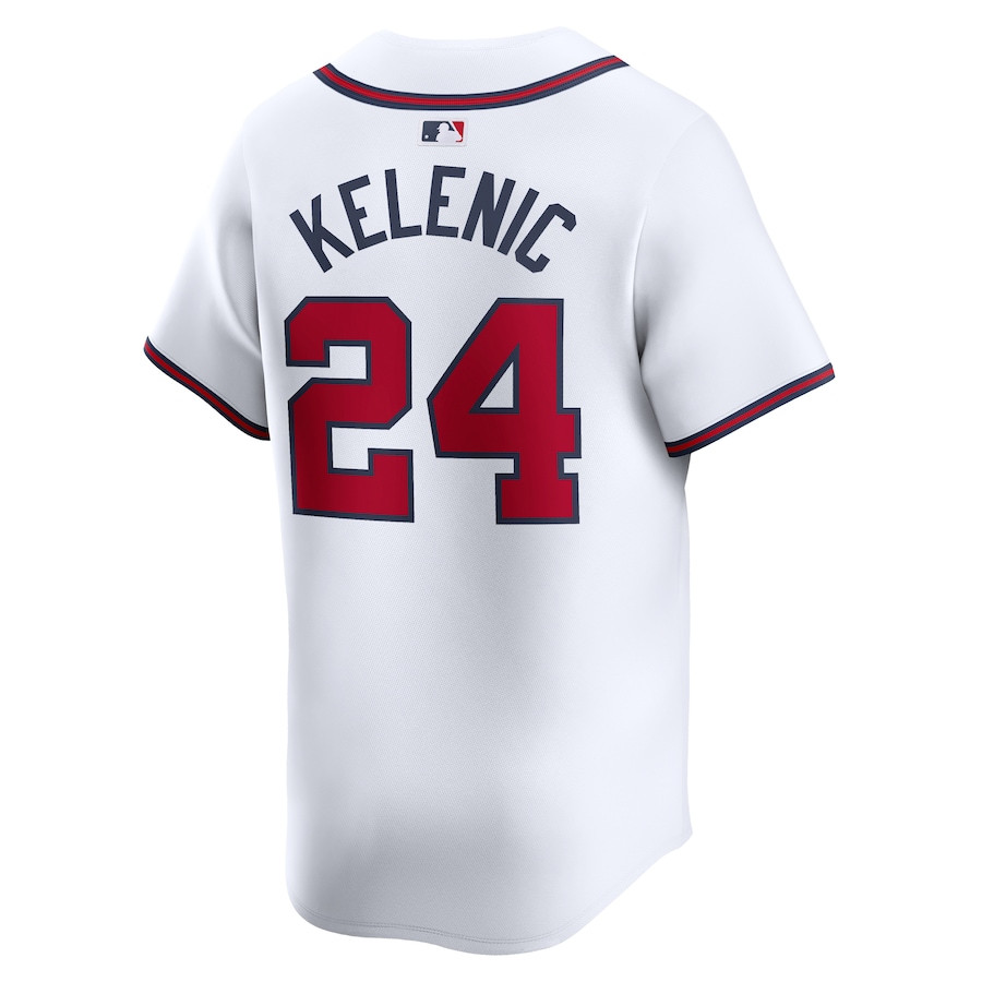 Jarred Kelenic 24 Atlanta Braves Home Limited White MLB Jersey Men's