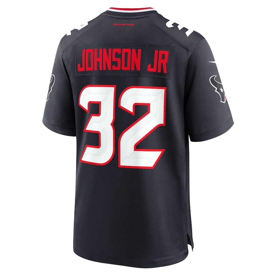 Lonnie Johnson Jr. 32 Houston Texans Team Game Navy NFL Jersey Men's