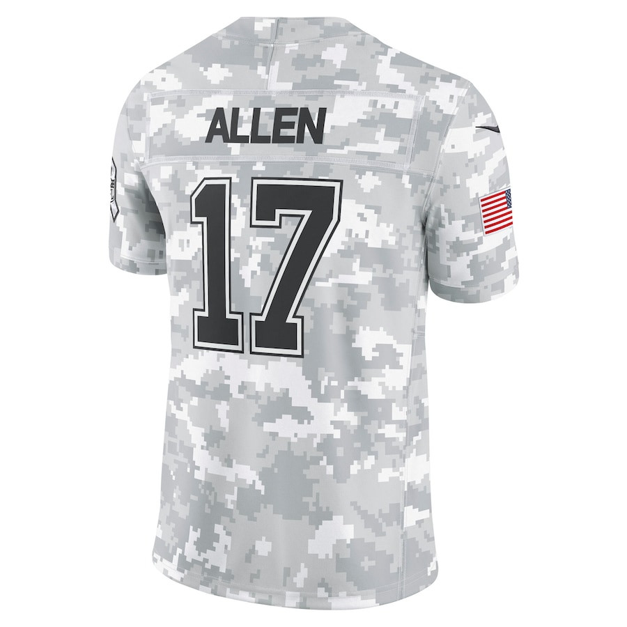 Josh Allen 17 Buffalo Bills 2024 Salute to Service Limited Arctic Camo NFL Jersey Men's