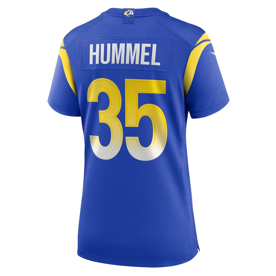 Jake Hummel 35 Los Angeles Rams Game Royal NFL Jersey Women's