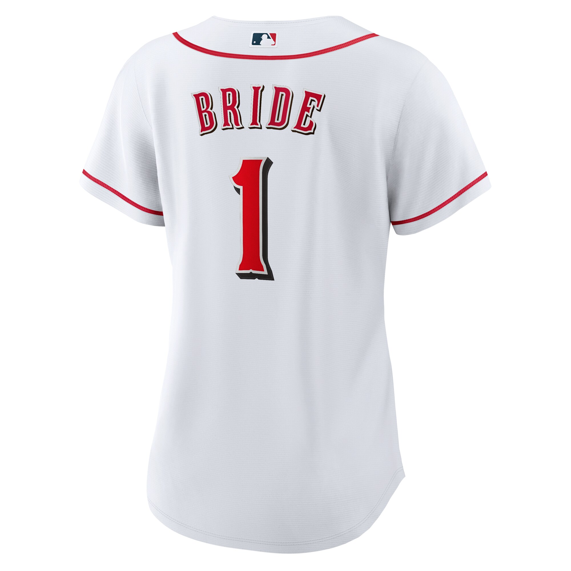 Cincinnati Reds White #1 Bride Home MLB Jersey Women's