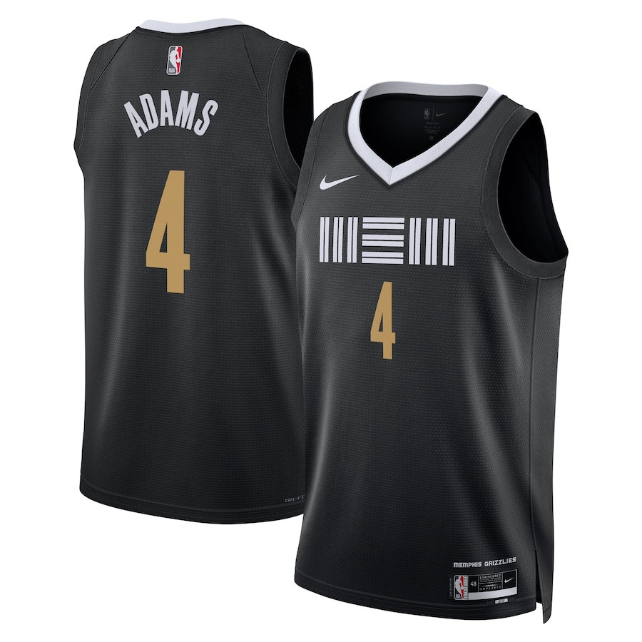 Steven Adams 4 Memphis Grizzlies 2023/24 City Edition Swingman Black NBA Jersey Men's