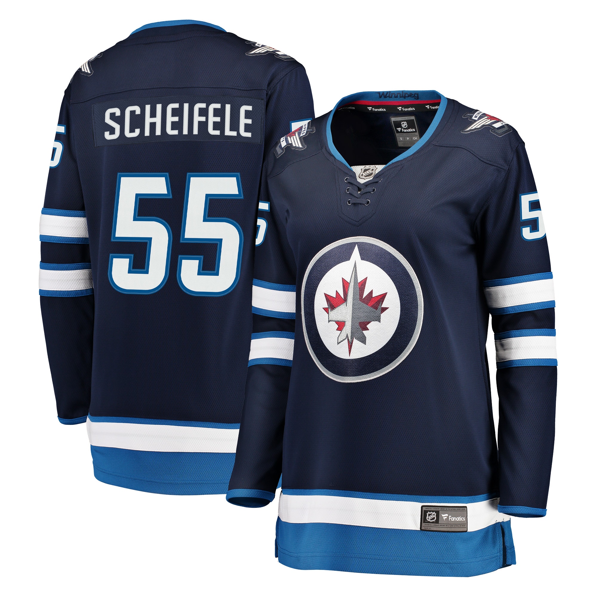 Winnipeg Jets Mark Scheifele Navy Breakaway NHL Jersey Women's