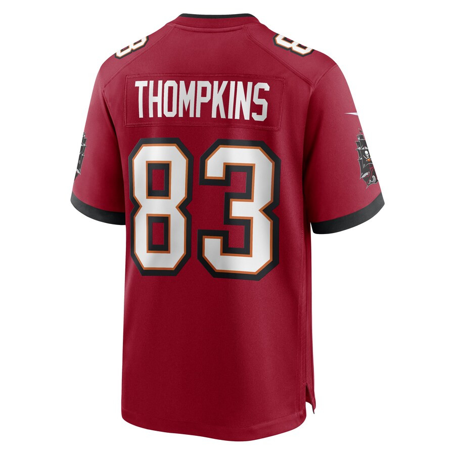Deven Thompkins 83 Tampa Bay Buccaneers Game Red NFL Jersey Men's
