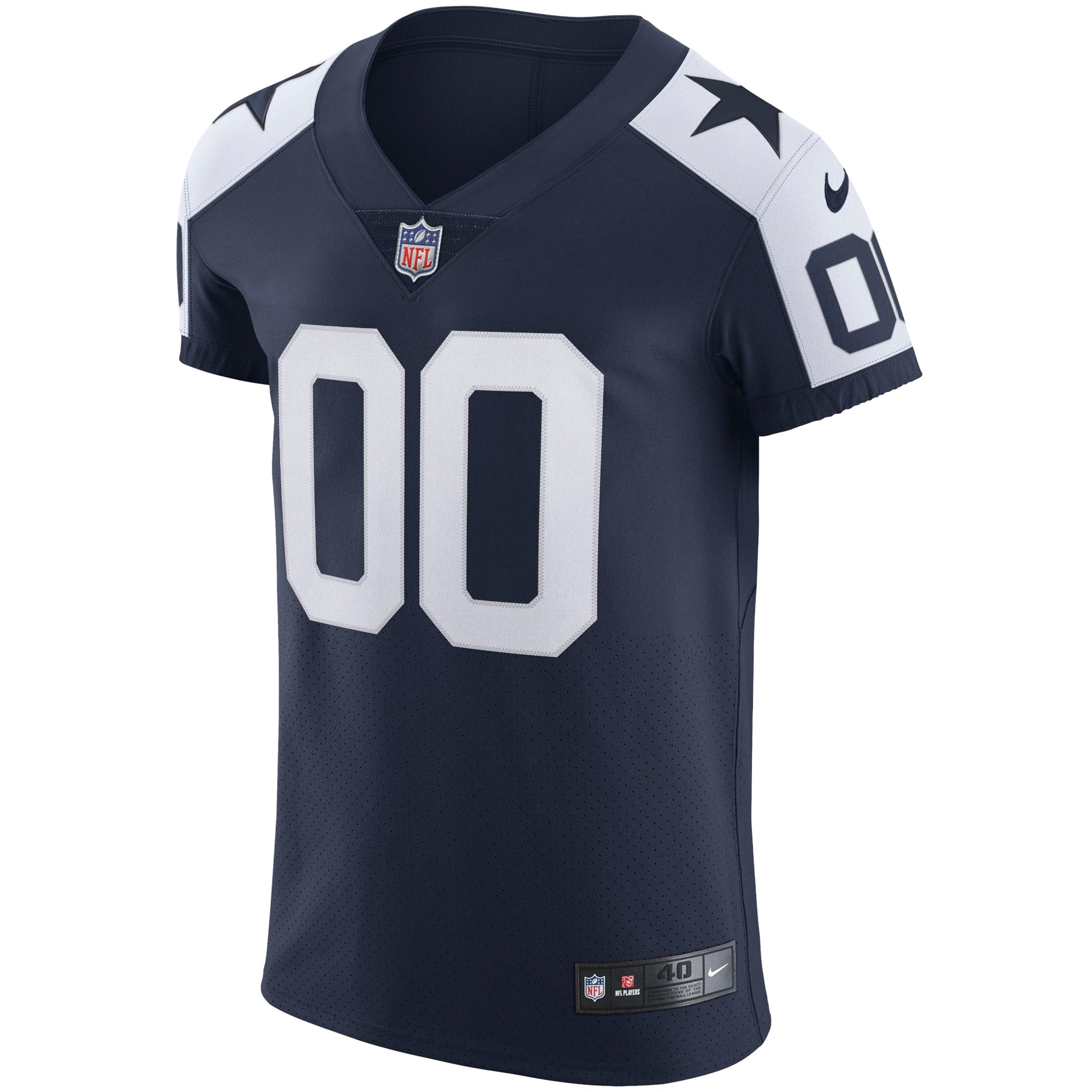 Dallas Cowboys Navy Alternate Vapor Elite Custom NFL Jersey Men's