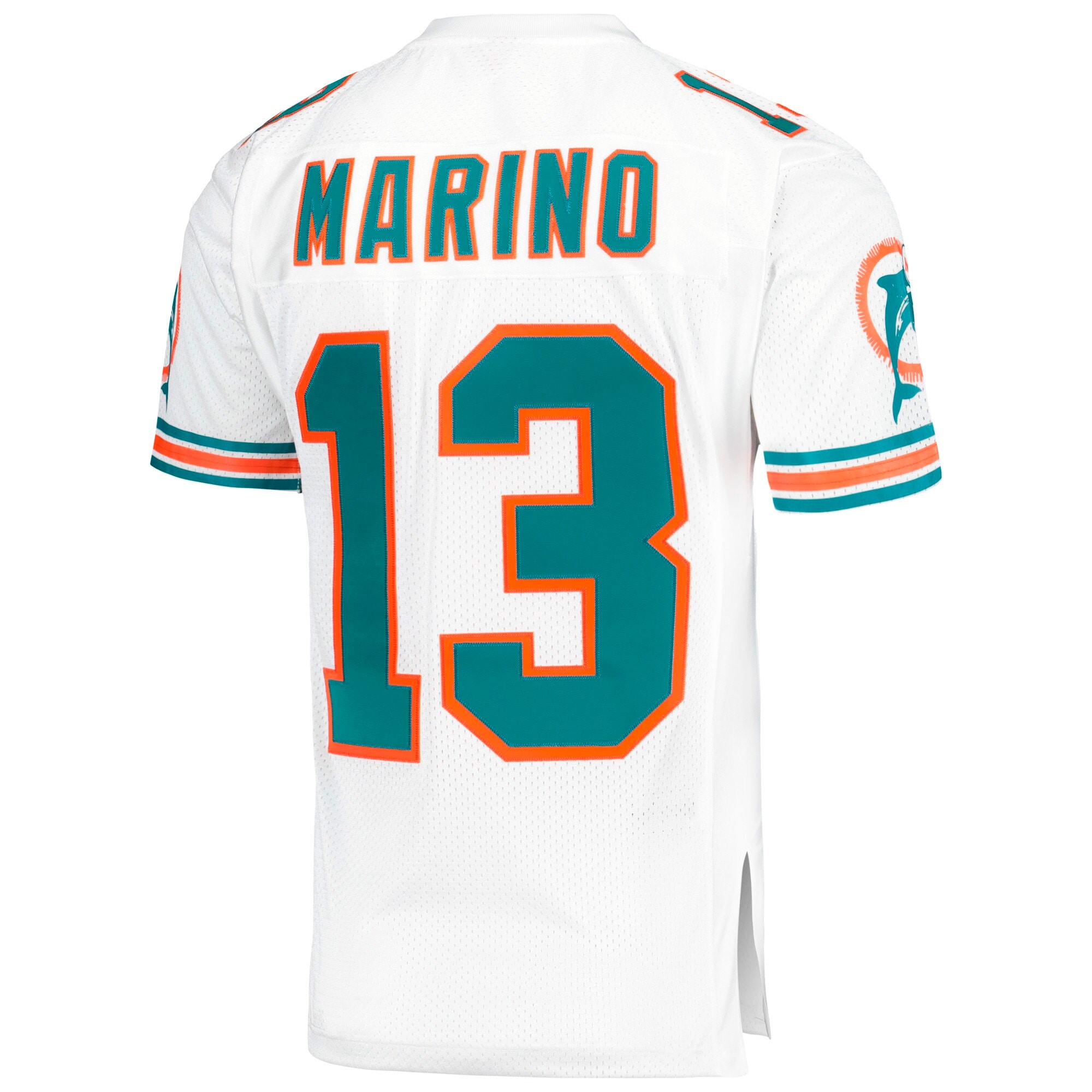 Miami Dolphins 1995 Dan Marino Mitchell Ness White Throwback Retired Player Pocket NFL Jersey Men's