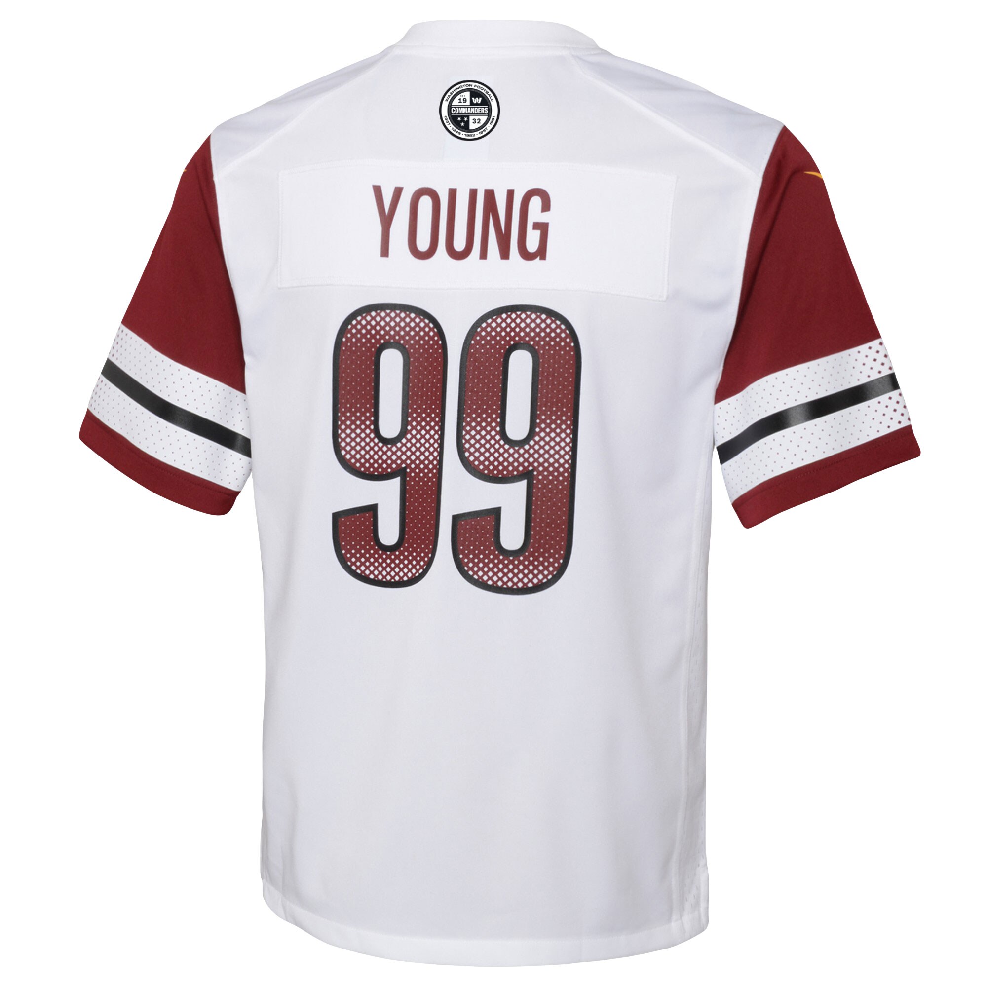 Washington Commanders Chase Young White Game NFL Jersey Youth