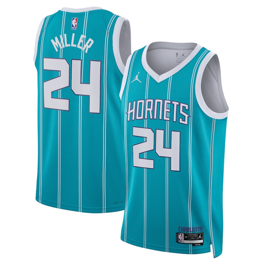 Brandon Miller 24 Charlotte Hornets Unisex Swingman Icon Edition Teal NBA Jersey Unisex