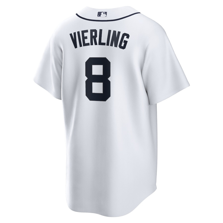 Matt Vierling 8 Detroit Tigers Home White MLB Jersey Men's