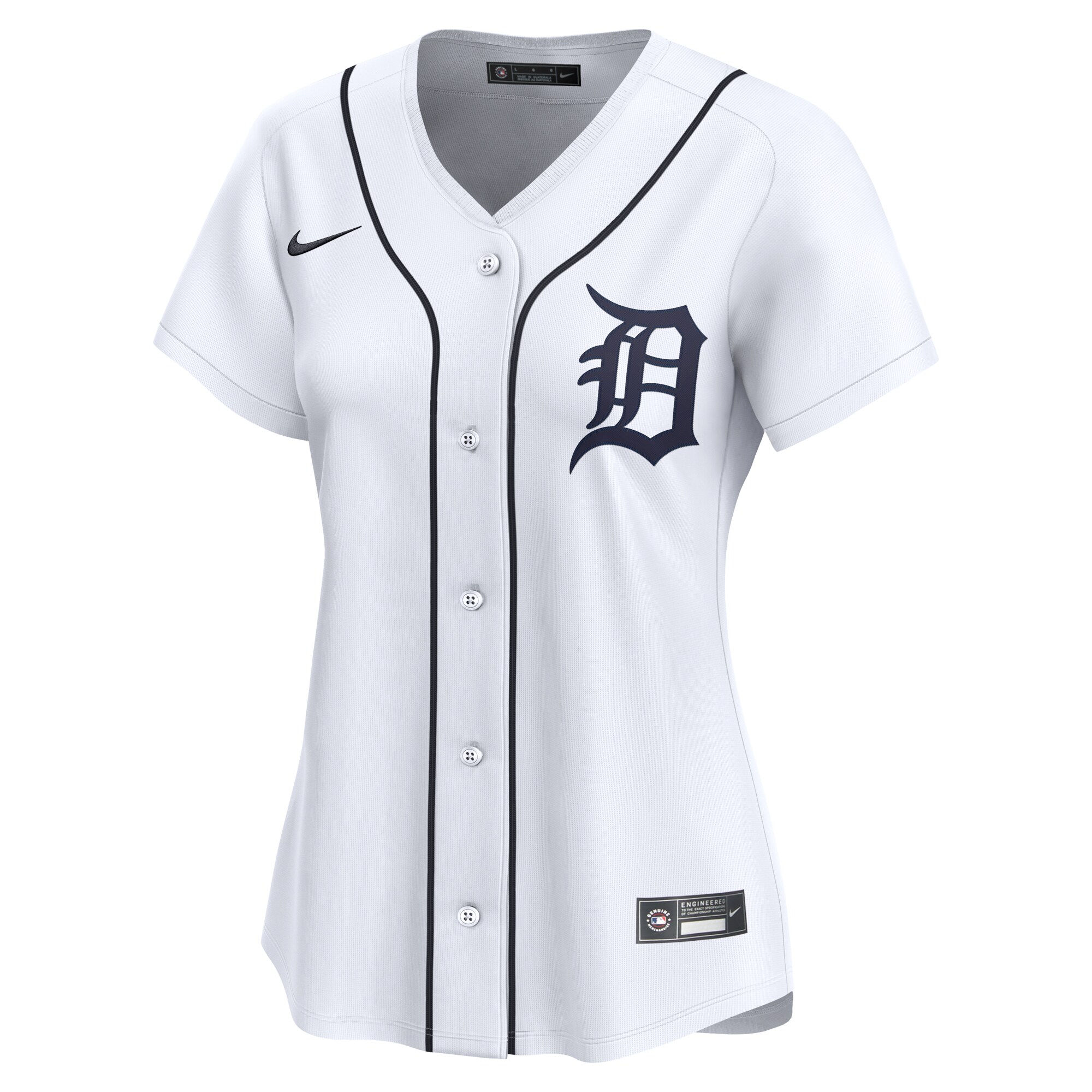 Detroit Tigers White #1 Mom Home Limited MLB Jersey Women's