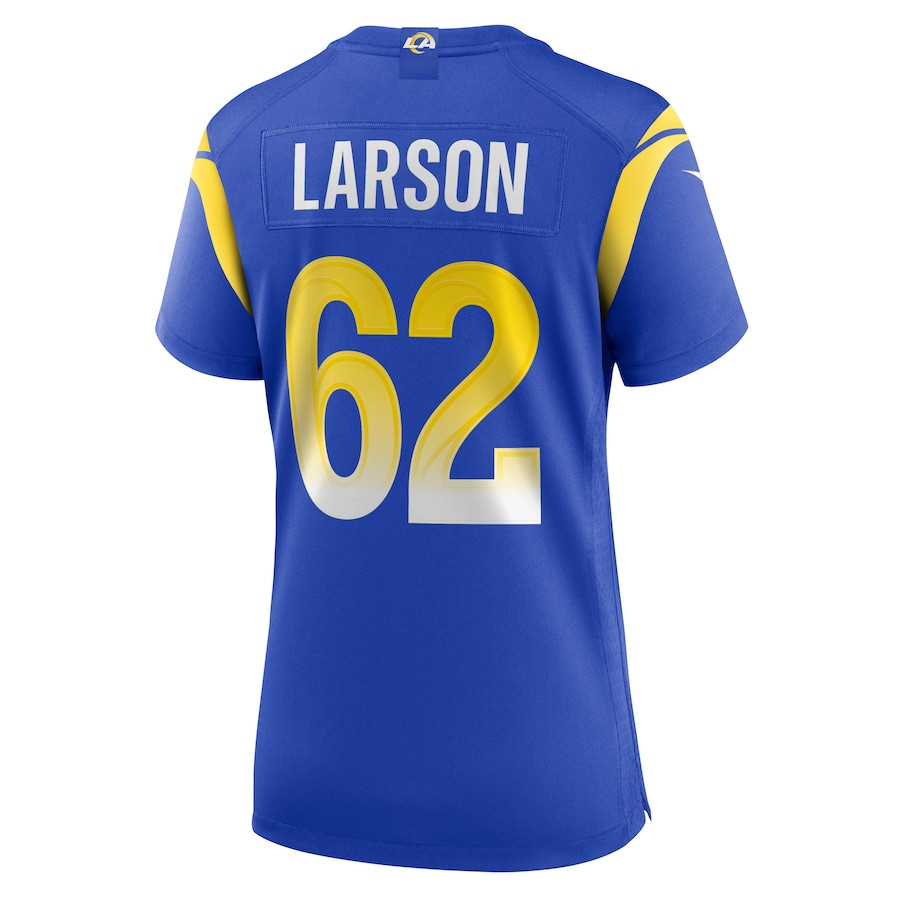 Blake Larson 62 Los Angeles Rams Game Royal NFL Jersey Women's