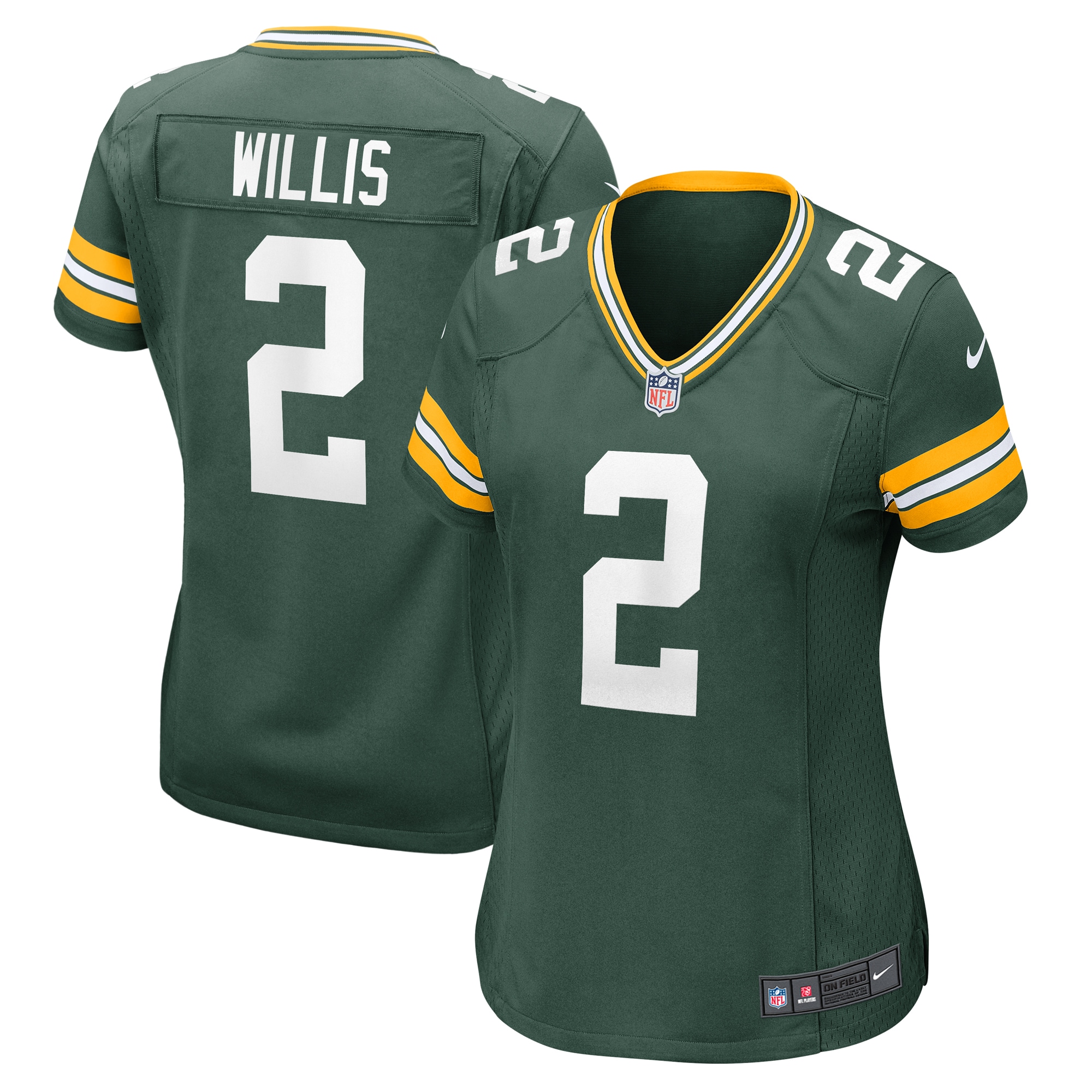 Green Bay Packers Malik Willis Green Game NFL Jersey Women's