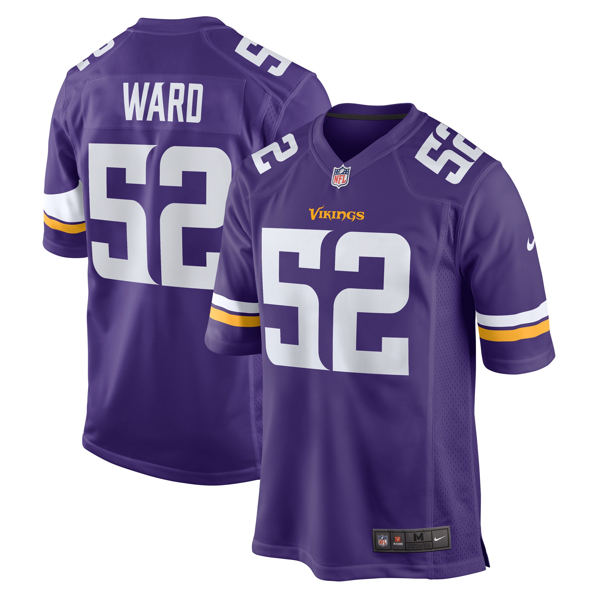 Minnesota Vikings Jihad Ward Purple Team Game NFL Jersey Men's