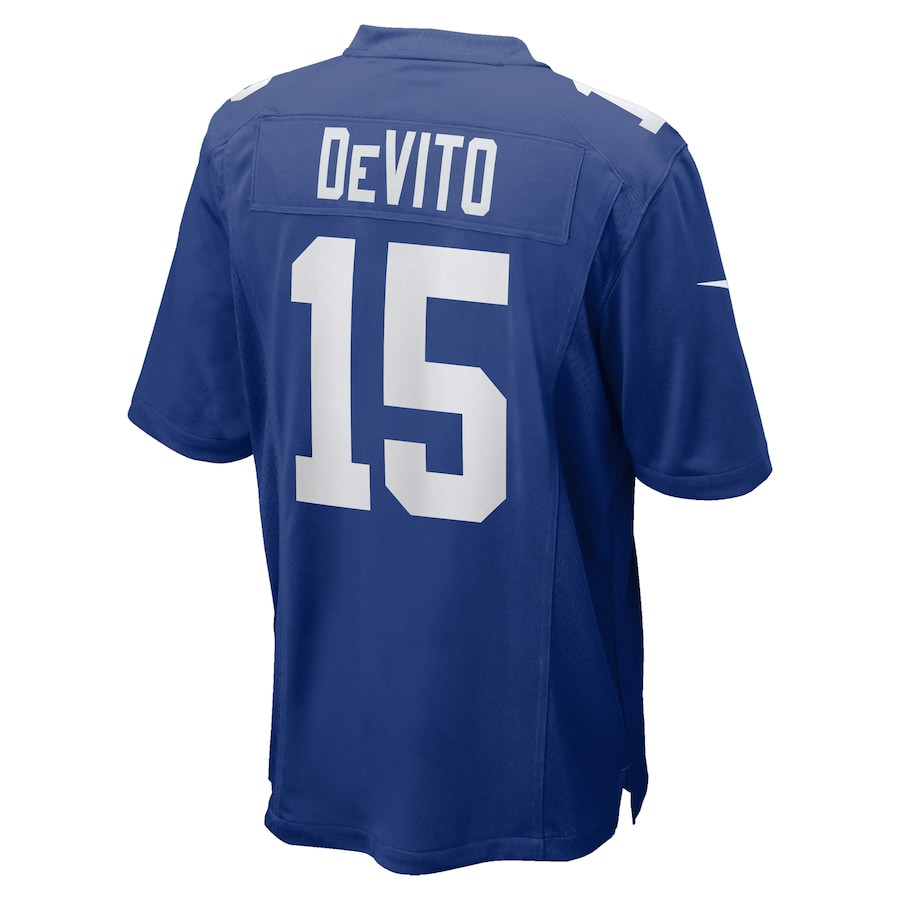 Tommy DeVito 15 New York Giants Game Royal NFL Jersey Men's