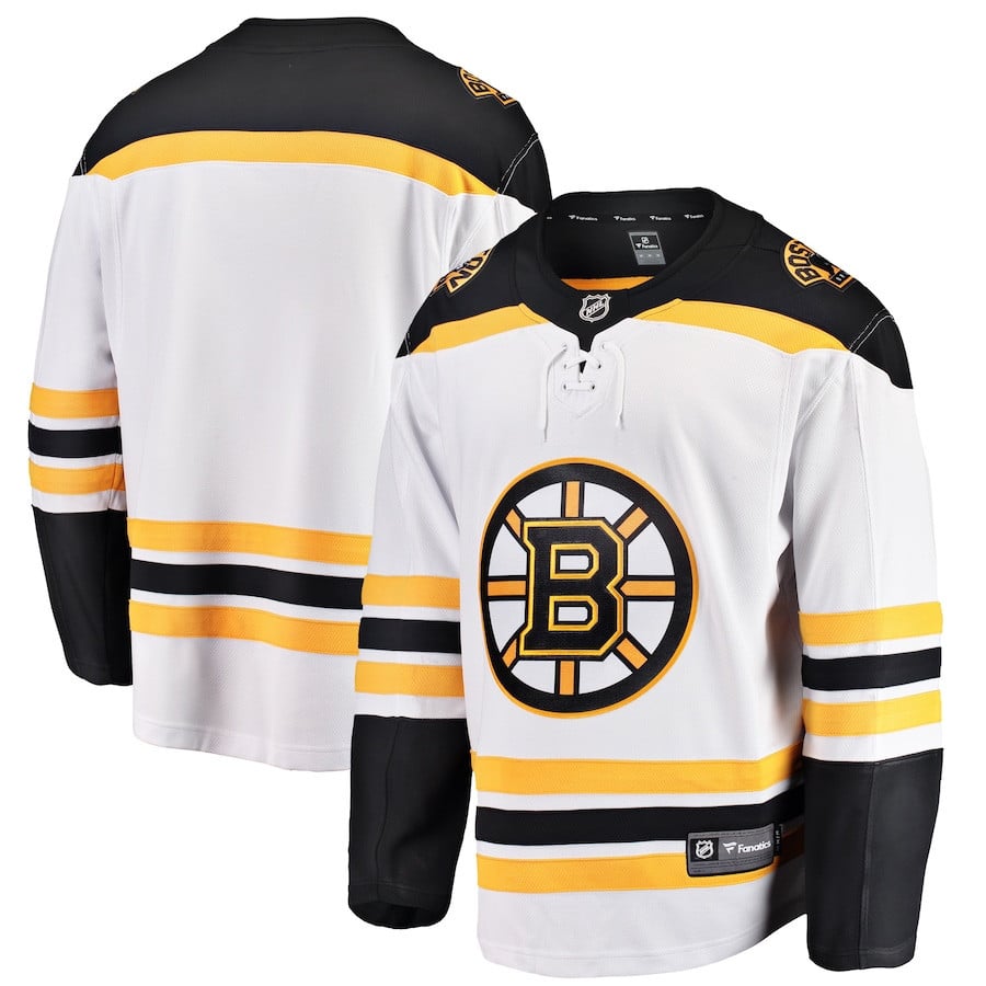 Boston Bruins Breakaway Away White NHL Jersey Men's