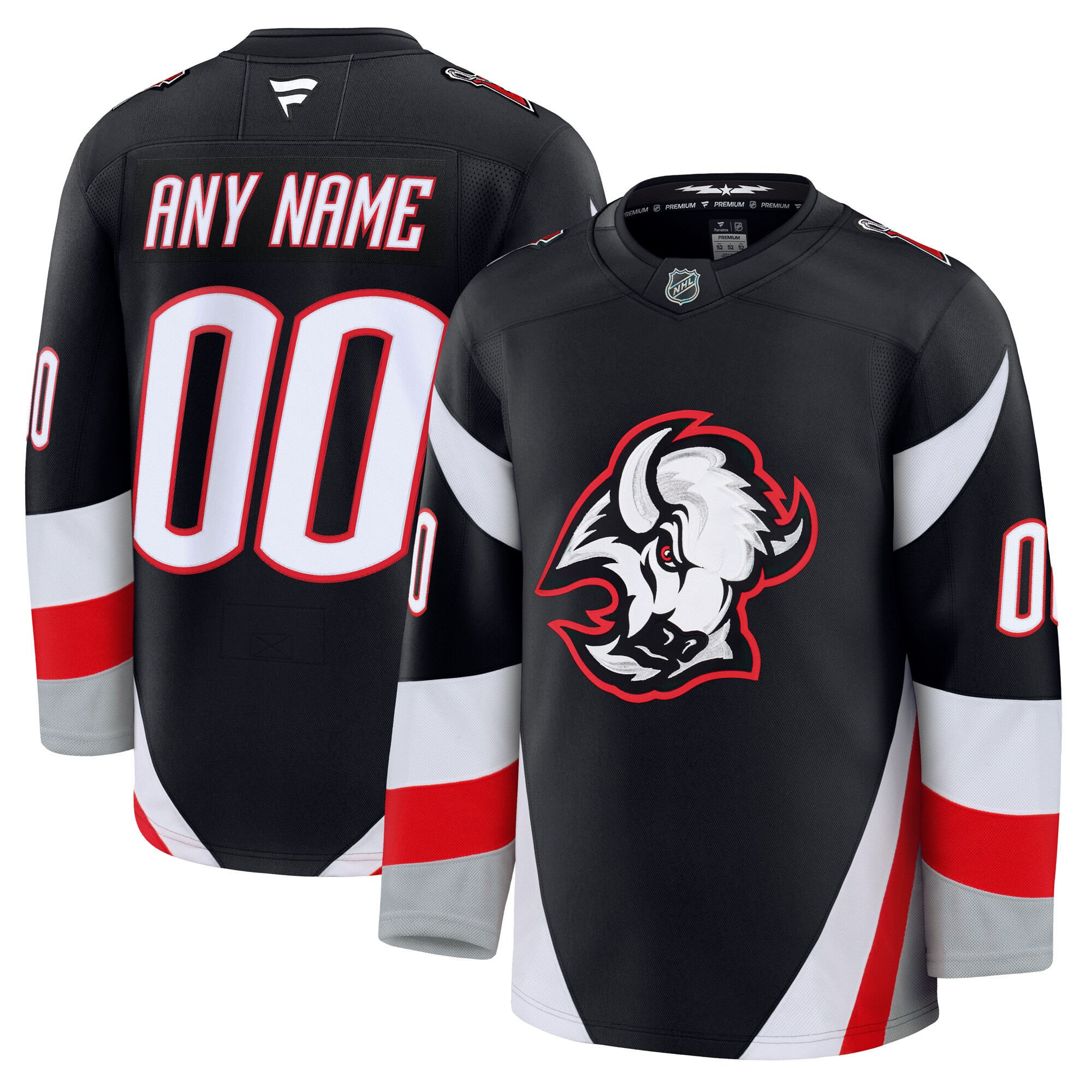 Buffalo Sabres Black Alternate Premium Custom NHL Jersey Men's