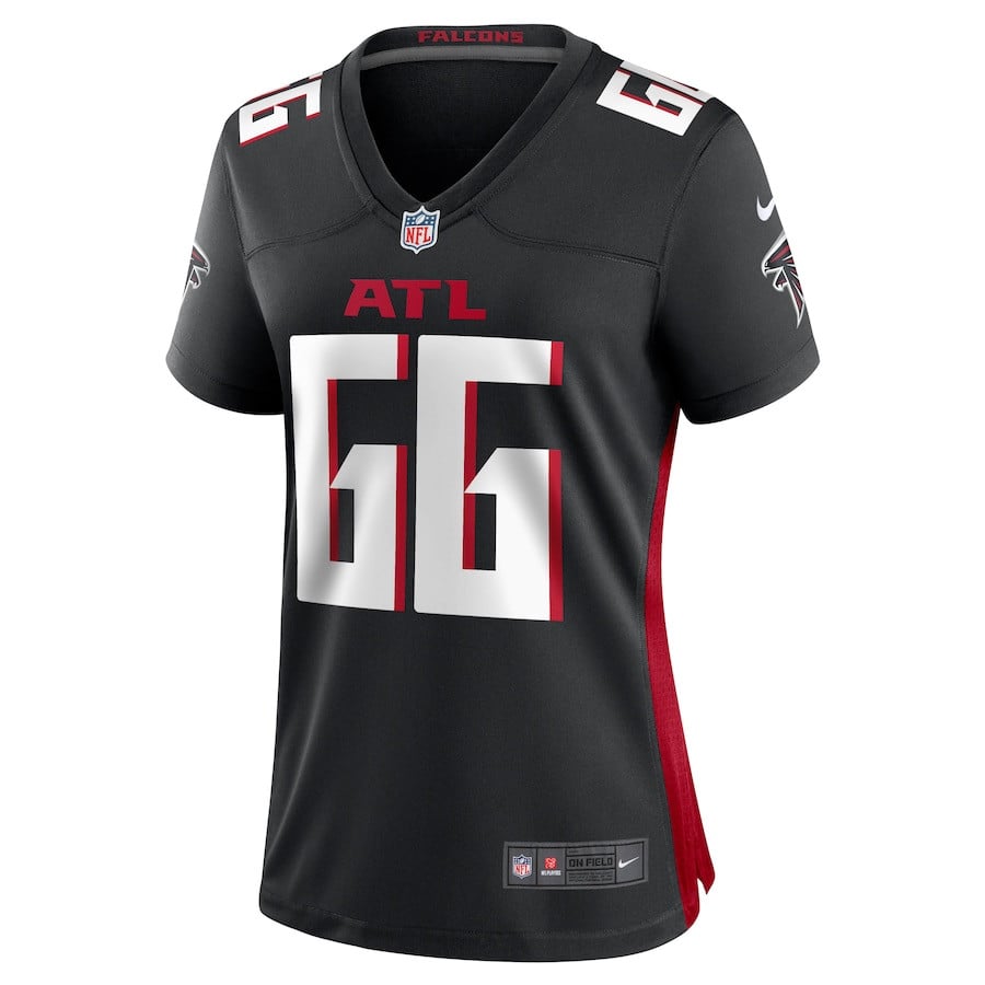John Leglue 66 Atlanta Falcons Game Black NFL Jersey Women's