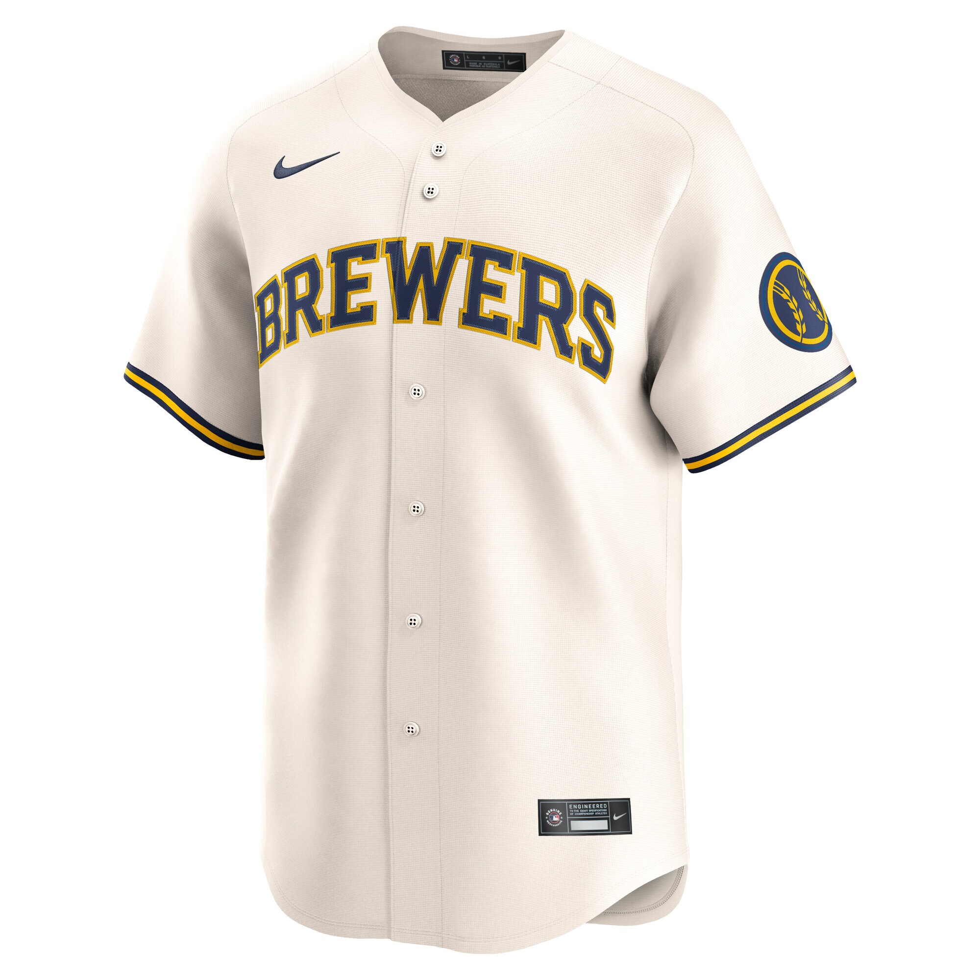 Milwaukee Brewers Cream Home Limited MLB Jersey Men's