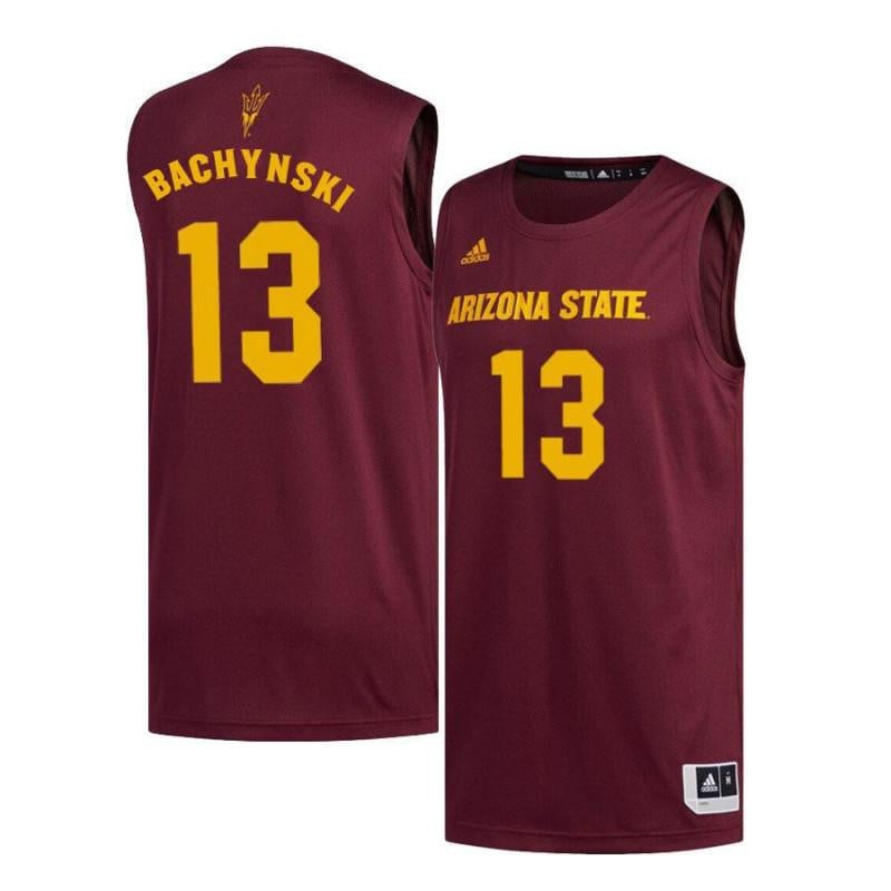 13 Jordan Bachynski Maroon Arizona State Sun Devils NCAA Jersey Men's