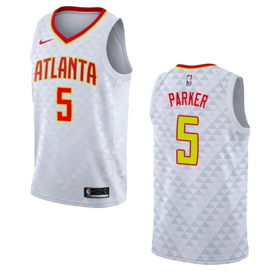 Atlanta Hawks 5 Jabari Parker Association Swingman White NBA Jersey Men's