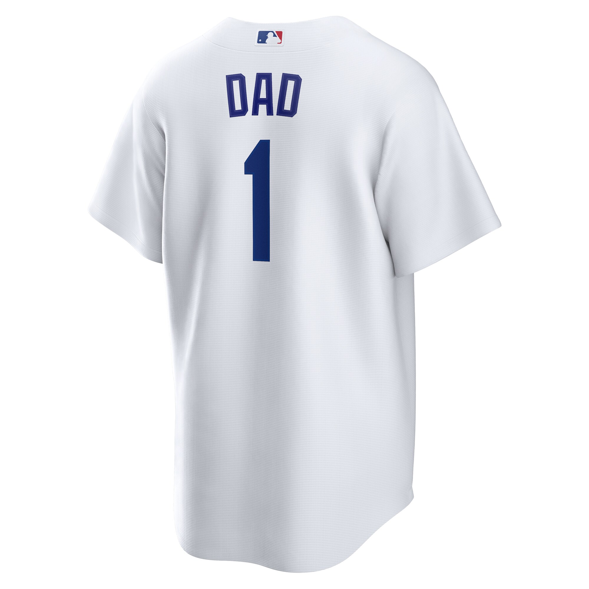 Los Angeles Dodgers White #1 Dad Home MLB Jersey Men's