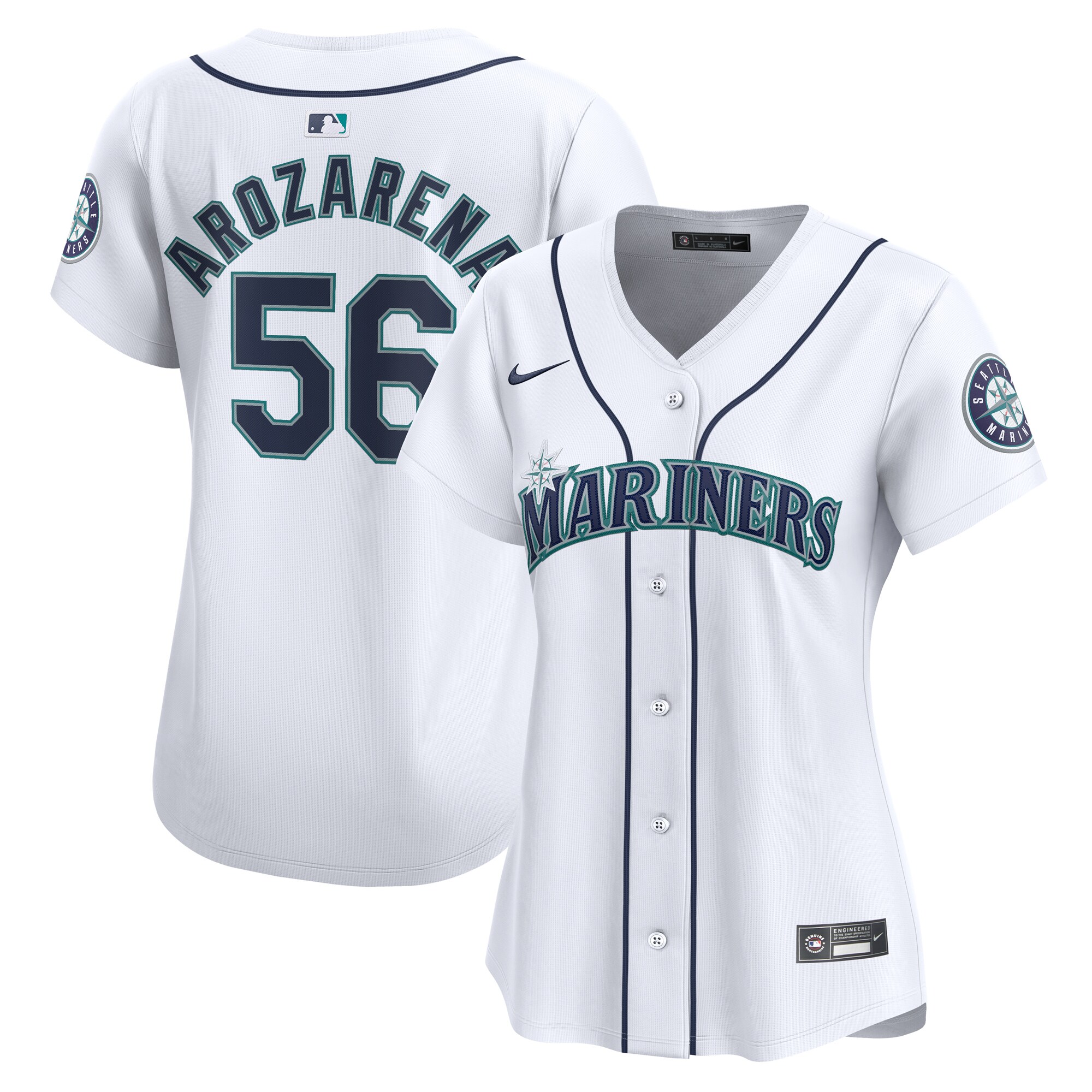 Seattle Mariners Randy Arozarena White Home Limited Player MLB Jersey Women's