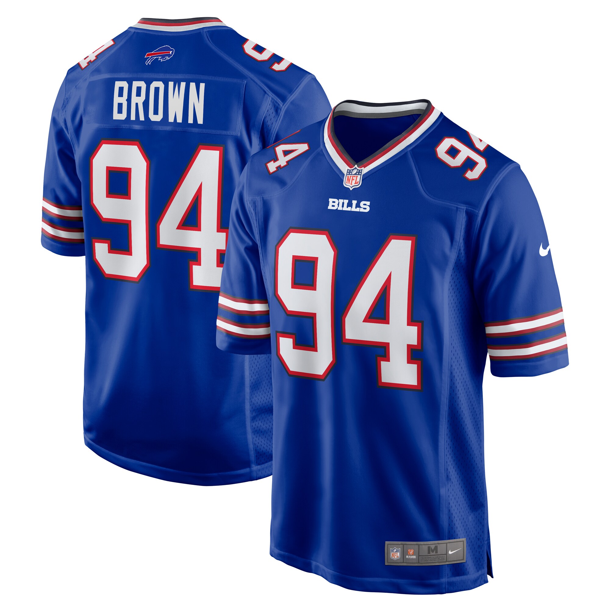 Buffalo Bills Andrew Brown Royal Game NFL Jersey Men's