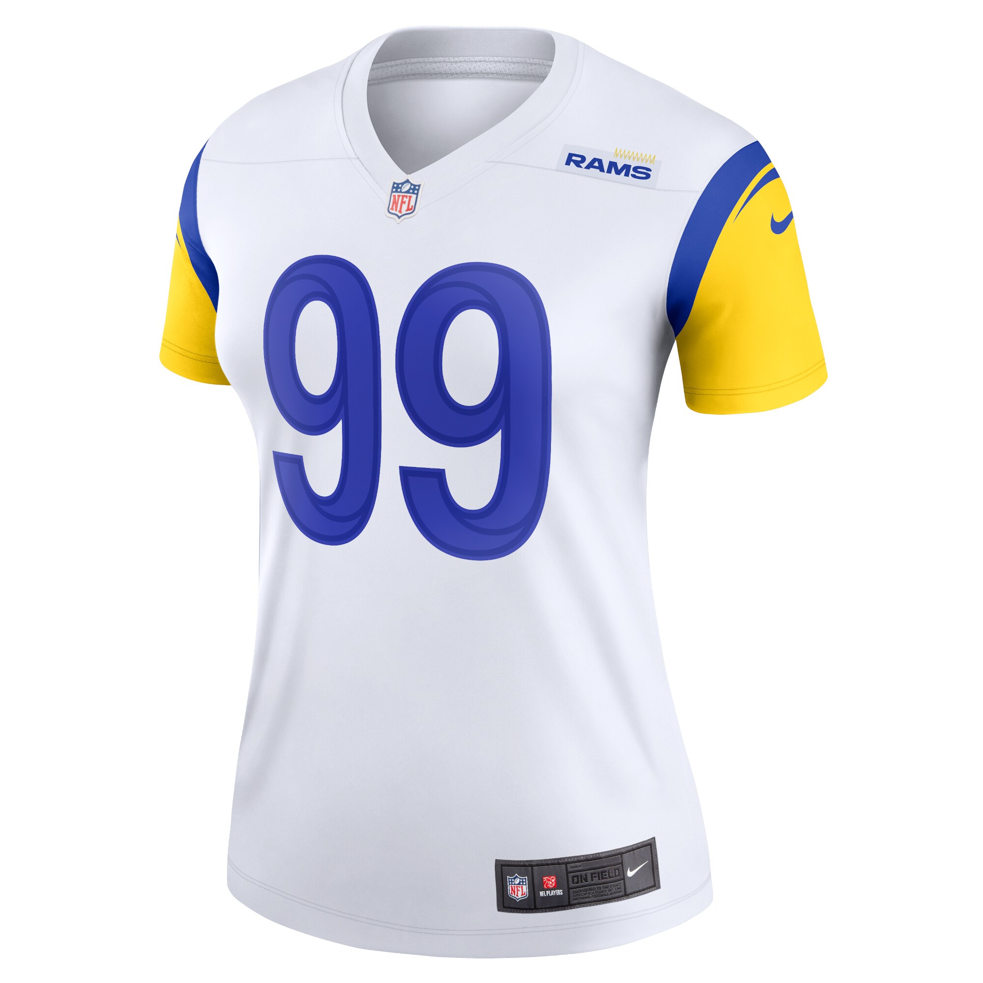 Los Angeles Rams Aaron Donald White Alternate Legend Player Performance Top NFL Jersey Women's