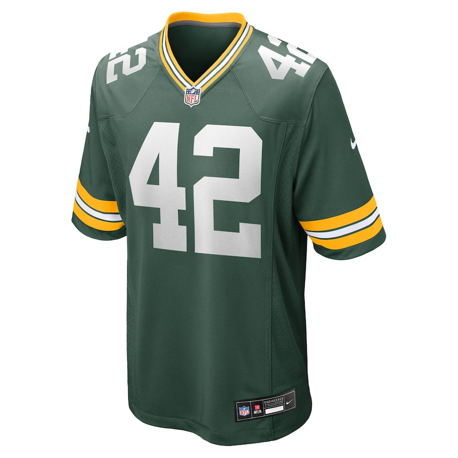 Matt Orzech 42 Green Bay Packers Game Green NFL Jersey Men's