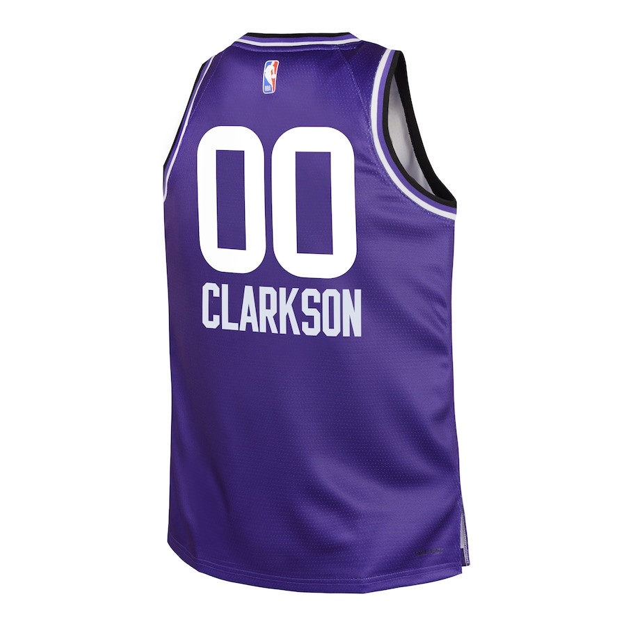 Jordan Clarkson 00 Utah Jazz 2023/24 City Edition Swingma Purple NBA Jersey Youth