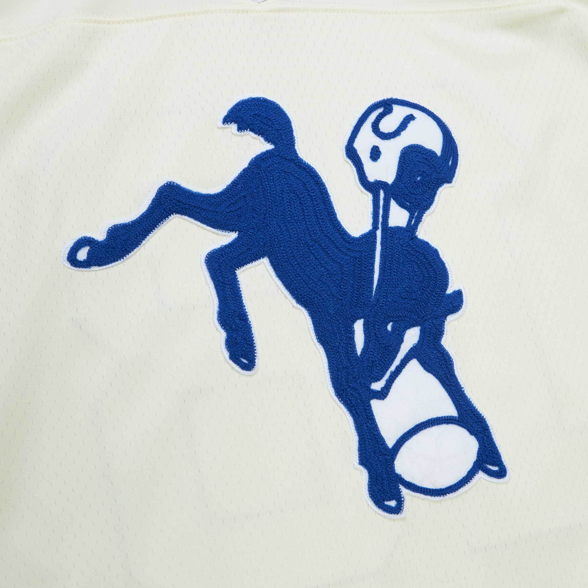 Indianapolis Colts Peyton Manning Mitchell Ness Cream Chainstitch Legacy NFL Jersey Men's