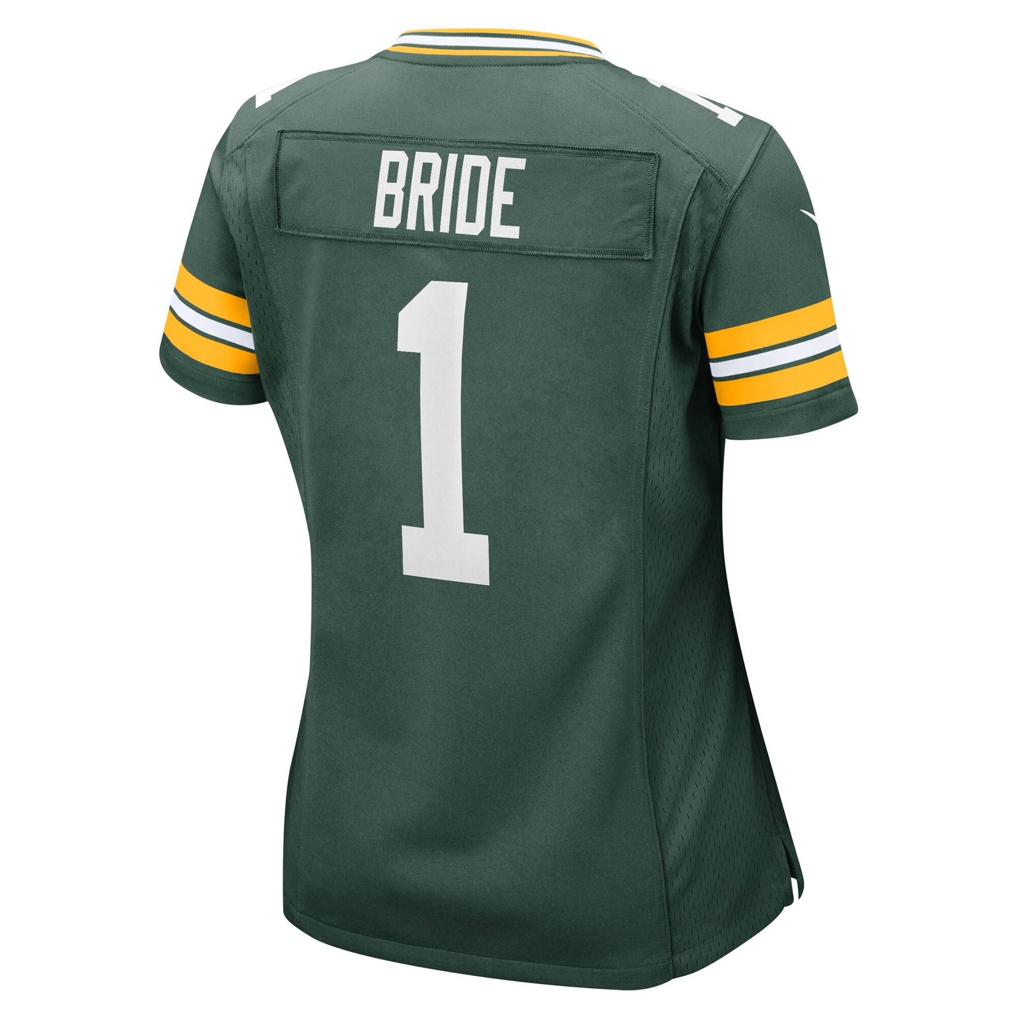 Green Bay Packers Number 1 Bride Green Game NFL Jersey Women's