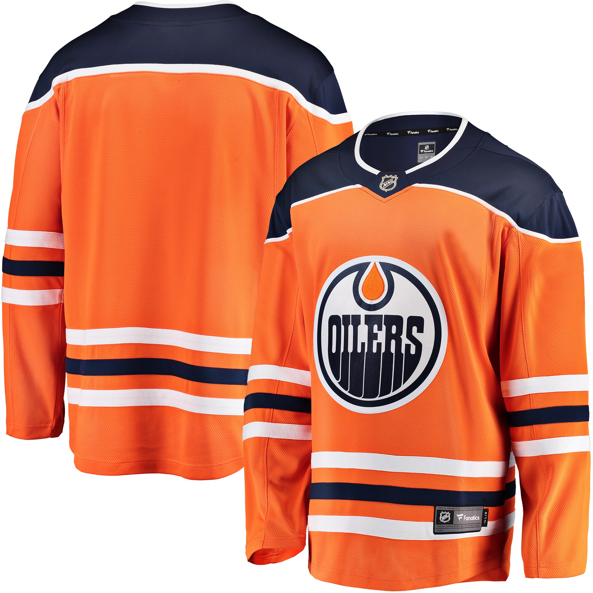 Edmonton Oilers Orange Breakaway Home NHL Jersey Men's