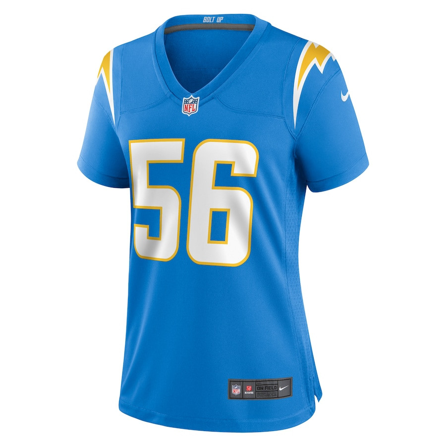 Morgan Fox 56 Los Angeles Chargers Game Powder Blue NFL Jersey Women's