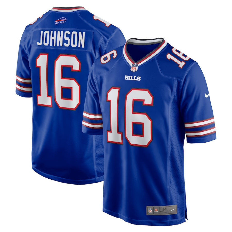 Xavier Johnson 16 Buffalo Bills Game Royal NFL Jersey Men's