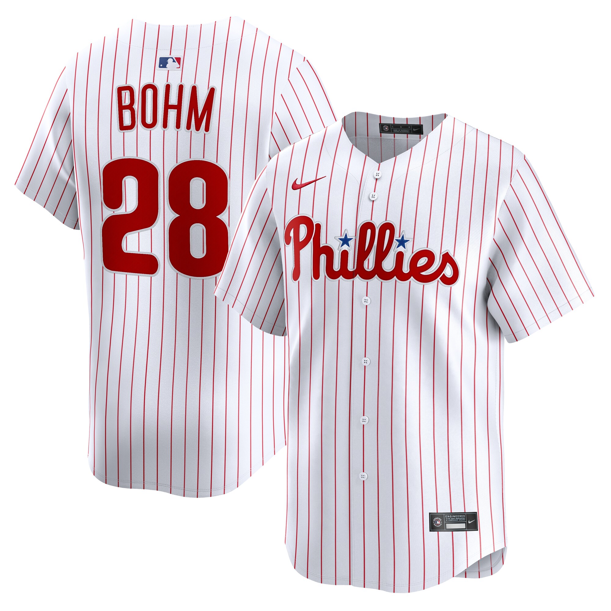 Philadelphia Phillies Alec Bohm White Alternate Limited Player MLB Jersey Men's