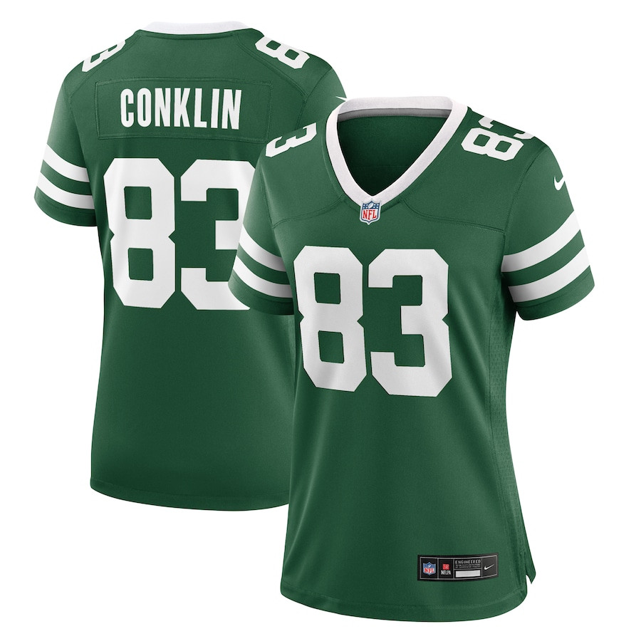 Tyler Conklin 83 New York Jets Team Game Legacy Green NFL Jersey Women's