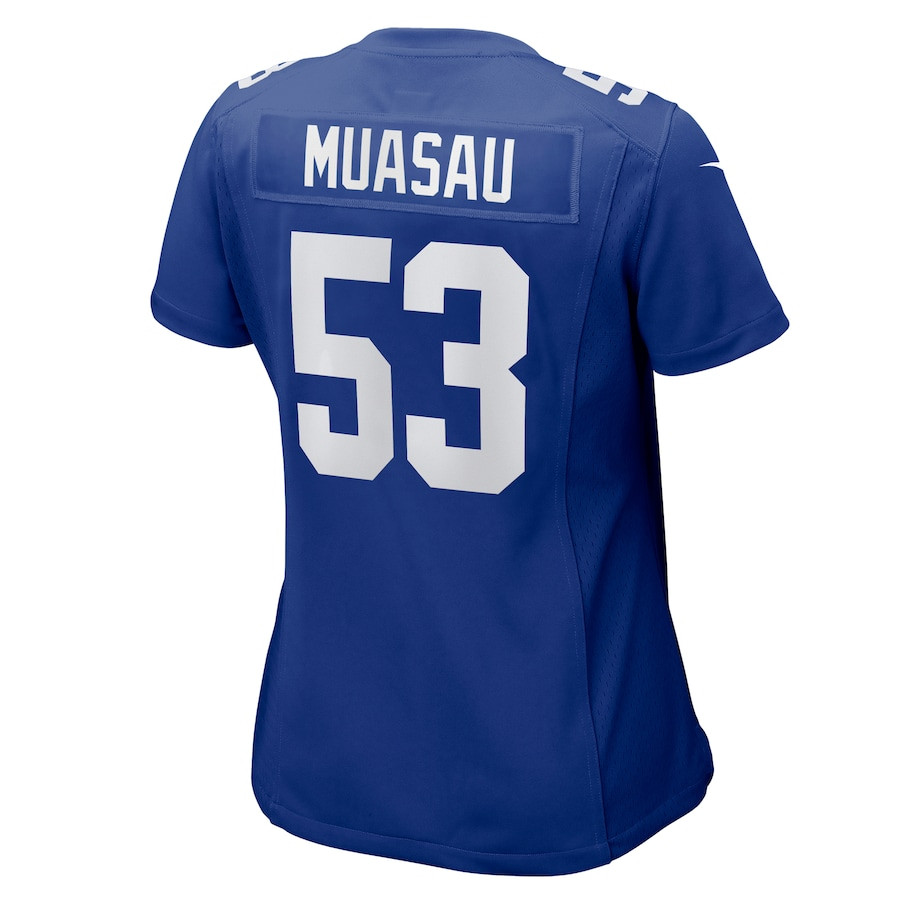 Darius Muasau 53 New York Giants Game Royal NFL Jersey Women's