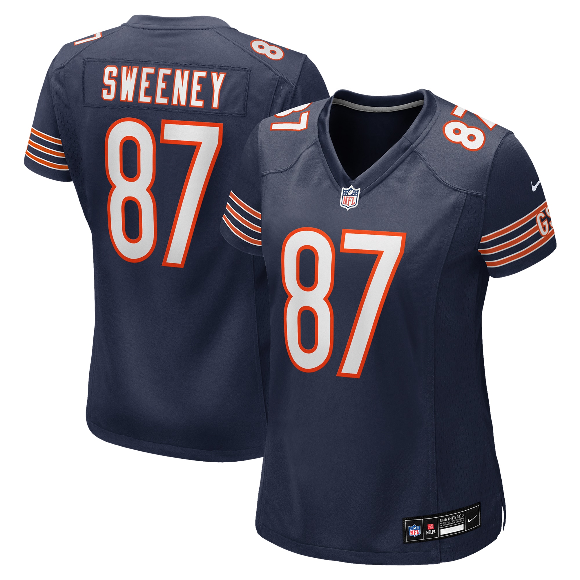 Chicago Bears Tommy Sweeney Navy Game NFL Jersey Women's