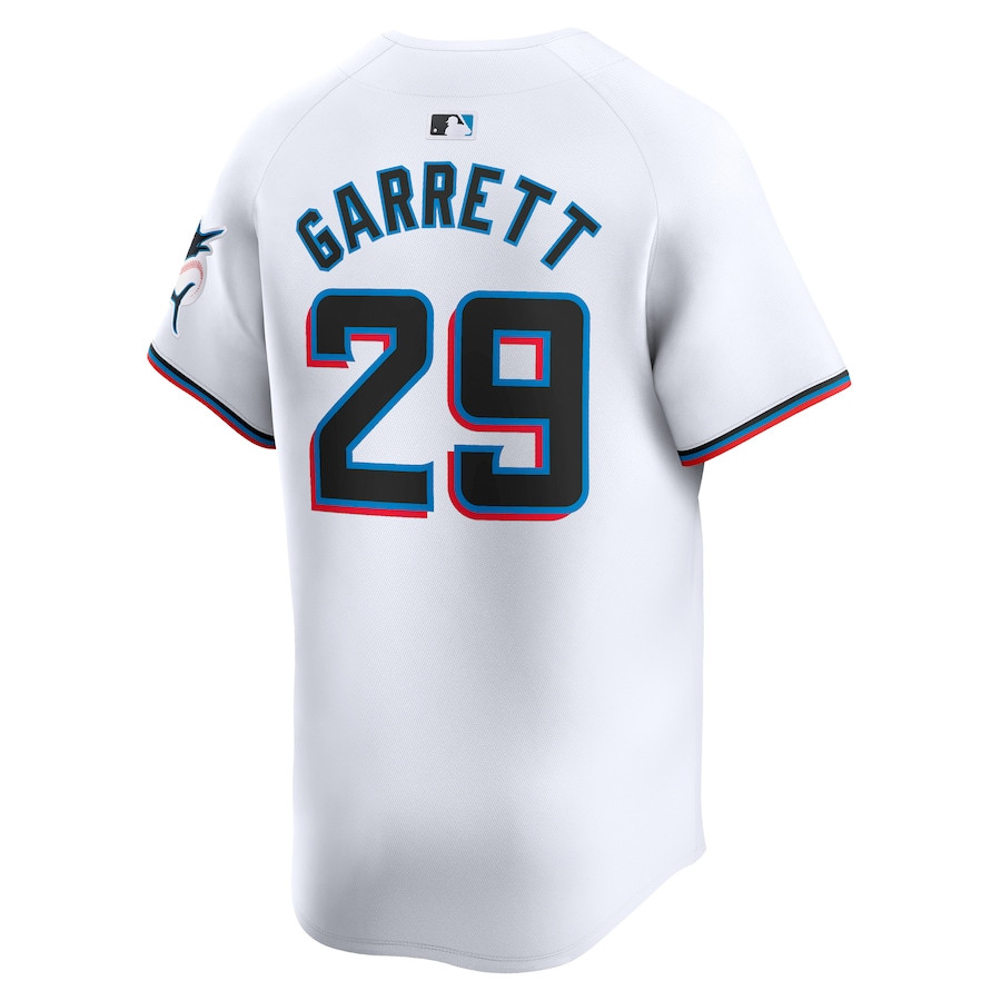 Braxton Garrett 29 Miami Marlins Home Limited Player White MLB Jersey Men's