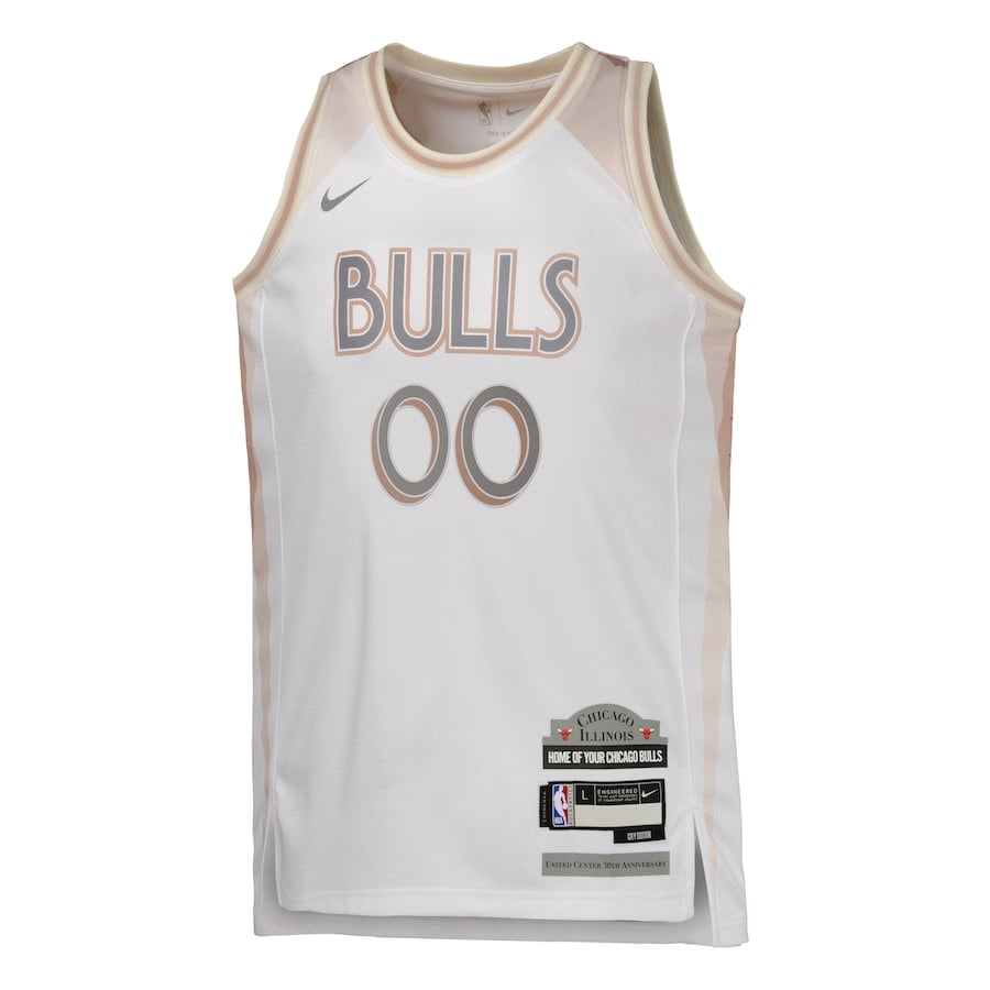 Chicago Bulls 2024/25 Swingman Custom City Editio White NBA Jersey Youth