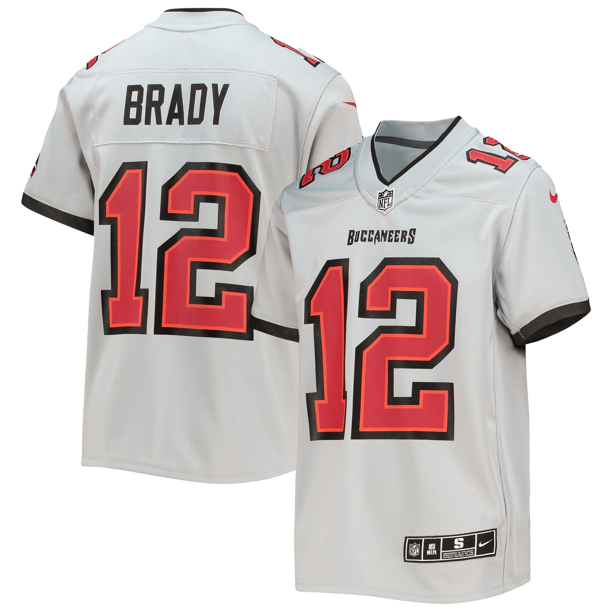 Tampa Bay Buccaneers Tom Brady Gray Inverted Team Game NFL Jersey Youth