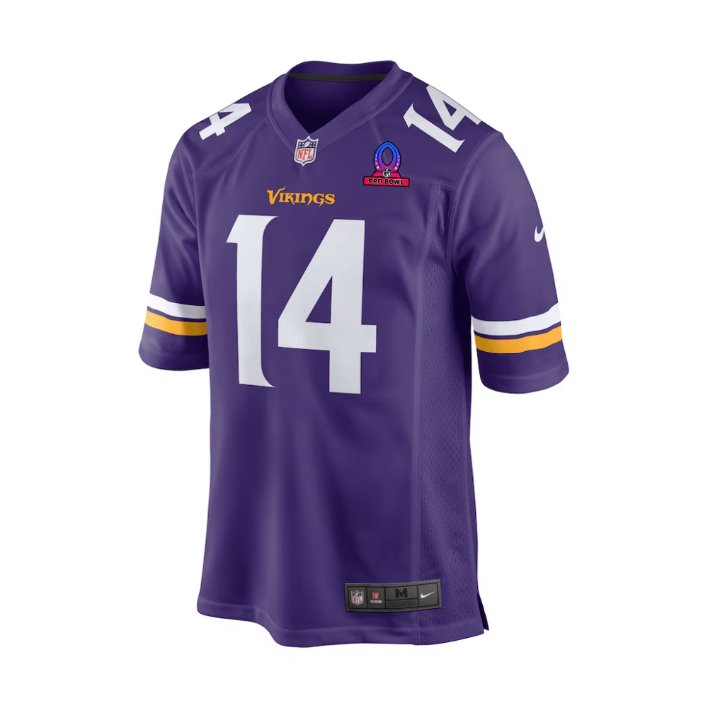 Sam Darnold 14 Baltimore Ravens 2025 Pro Bowl Patch Game Purple NFL Jersey Men's