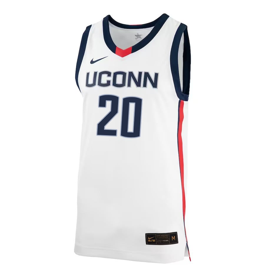 Andrew Hurley 20 UConn Huskies Me White NCAA Jersey Men's