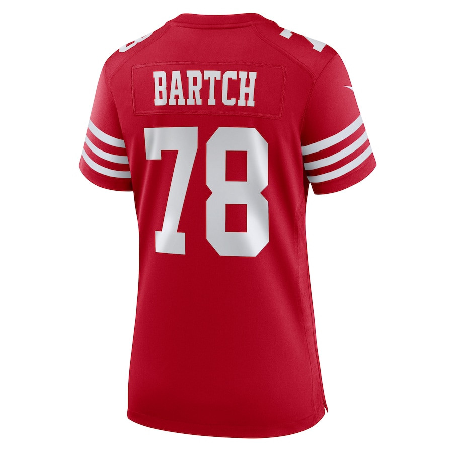 Ben Bartch 78 San Francisco 49ers Game Scarlet NFL Jersey Women's