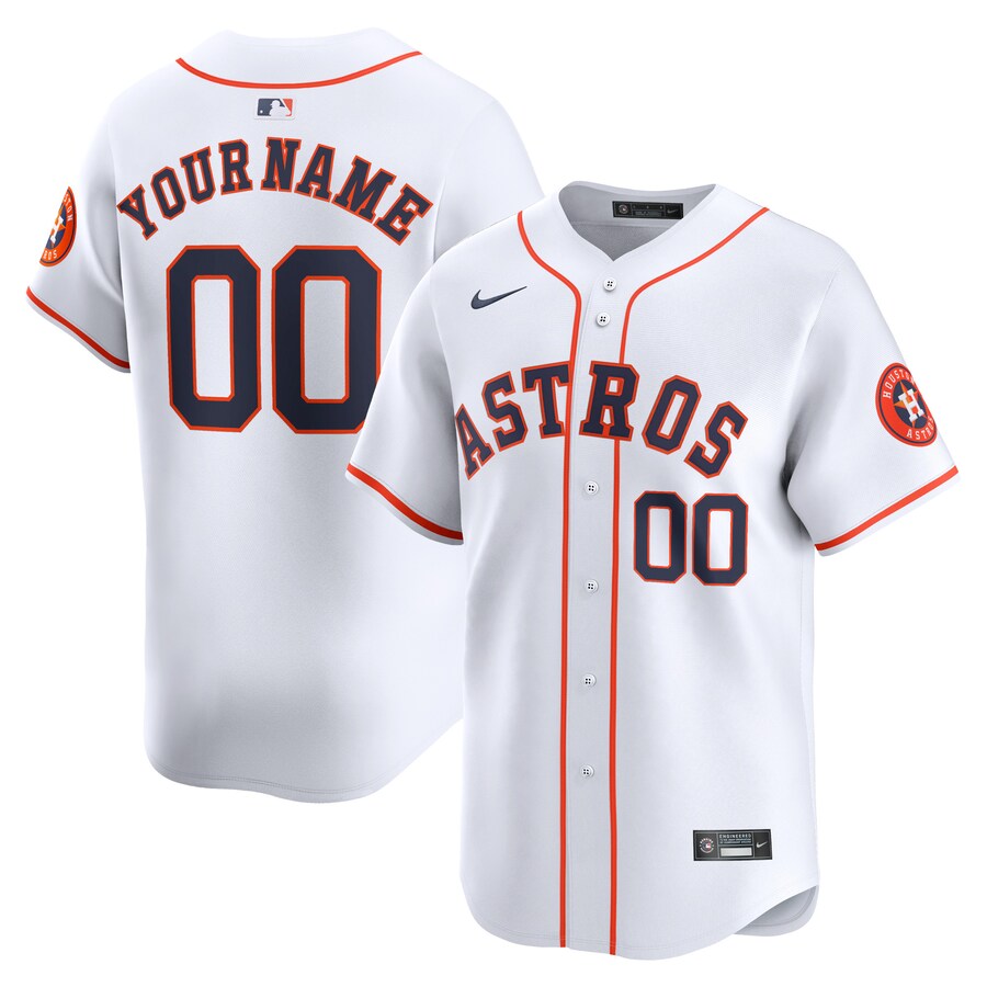 Houston Astros Home Limited Custom Jersey White